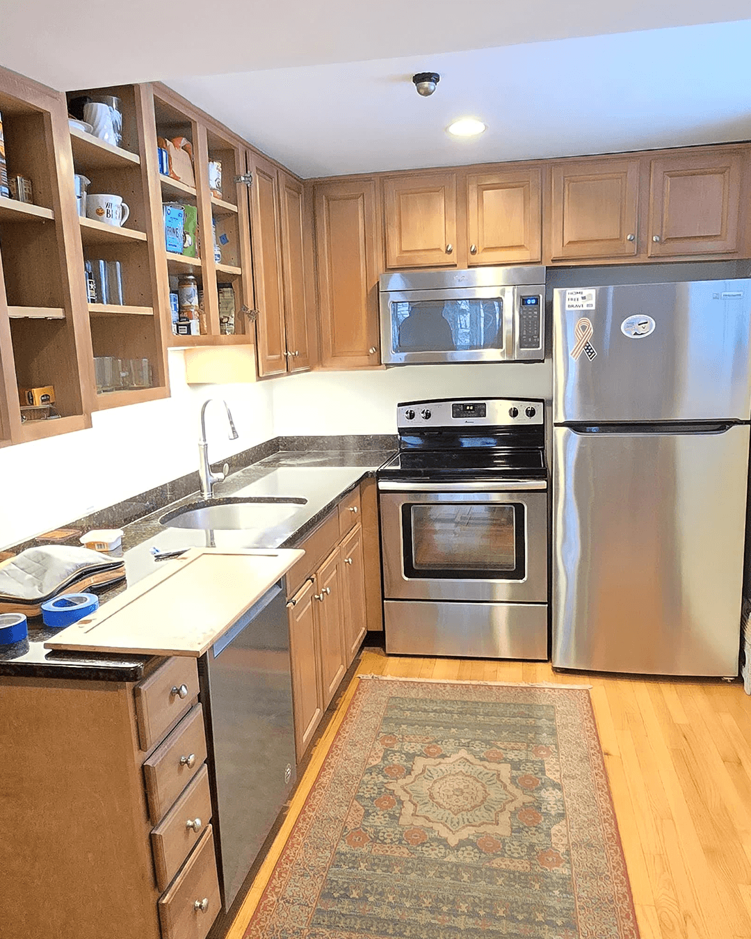Before — real Top Notch cabinets refinishing project